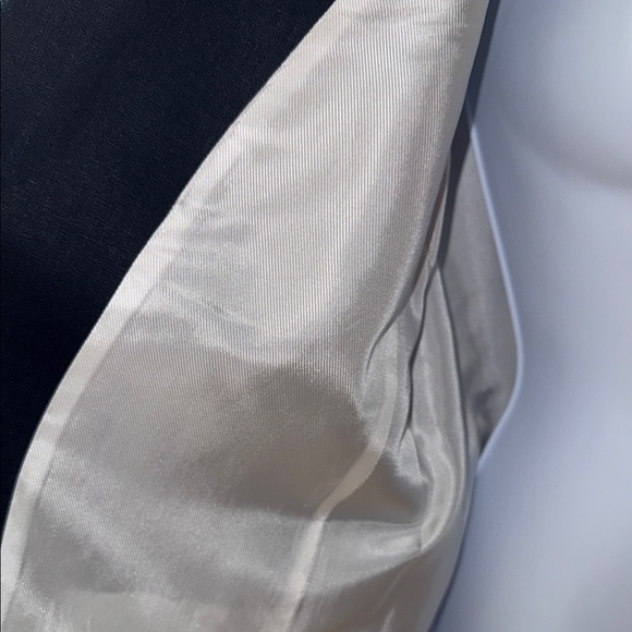 Zara Dark Blue Open Blazer Jacket Contrast Rolled Sleeve Women’s Size Small - Picture 3 of 5